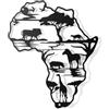 NBEADS Mappa con Animali Decorazione da Parete in Metallo, Nero Mappa Wall Hanging Decor Animali Wall Art Ritaglio Cartello per Casa Camera da Letto Soggiorno Sala Yoga, 30x24.8cm