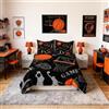 Homemissing Set di biancheria da letto tema basket, copripiumino sportivo a tema partite di palla 3D, copripiumino in microfibra per bambini, ragazzi e ragazze, regalo per giocatori di basket