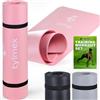 Tylmex tappetino palestra yoga pilates antiscivolo NBR 183x61 cm spessore 0,8 cm - tappeto fitness per allenamento a casa - Rosa