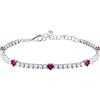 MORELLATO BRACCIALE TENNIS TESORI ZIRCONI BIANCHI E CUORI FUCSIA MORELLATO