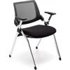 Sedia da ufficio brifing pieghevole nera, 61x60x80 cm