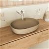 Parama Lavabo da appoggio ovale 60x43x14,5cm tortora