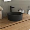 Parama Lavabo da appoggio tondo 37,5x37,5x13,5 nero opaco | Tirreno