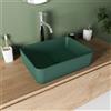 Parama Lavabo da appoggio rettangolare 48x37x13,5 cm verde | Caspio