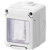 Gewiss Contenitore Completo Apparecchi System Stagno, con Deviatore Unipolare 16Ax, IP55, Grigio Ral 7035