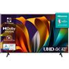 Hisense Smart TV 43" Display LED 4K UHD Sistema Vidaa Classe E Nero 43A6N