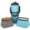 BELLE VOUS Borsa da Viaggio per Cani - con Ciotole - Ciotola Acqua Pieghevole - Porta Premietti Biscottini Crocchette - Marsupio Portatile Cane - Borse per Viaggi