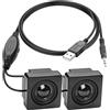 XMSJSIY Altoparlante USB powered, TRS, regolazione volume, piccolo stereo per PC, laptop, telefono, 1,2 m