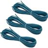 PATIKIL Cordino Ecopelle Scamosciata, 3 Rotoli 3mm x 5.5 Iarde Strisce Piatte Ecopelle Sintetica Collane Braccialetti Gioielli Creazioni, Blu Chiaro (Totale 16.5 Iarde)