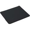 Waytex 73734 - Tappetino per mouse per computer, 19 x 22 cm, base in gomma antiscivolo, parte superiore in tessuto satinato ultra liscio, facile da scivolare, bordi cuciti durevoli, nero tinta unita,