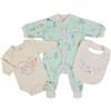Fs - Baby SET NEONATO REGALO NASCITA 3 PEZZI - SCOIATTOLI