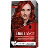 Schwarzkopf, Brillance Colorazione Permanente, Crema Tinta Intensiva con Balsamo Nutriente Diamond Shine, Copertura dei Capelli Bianchi, Tonalità 845 Rosso Raso