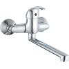 R.A. Rubinetto Cucina Miscelatore a Muro Monocomando Cartuccia ø 40 mm finitura Cromo - 14021 Serie Euro