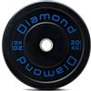 DIAMOND FITNESS Diamond Disco Bumper Master Nero-Blu Ø45 cm Peso 20 kg