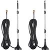 YILIANDUO Antenna WiFi Dual Band 2.4GHz 5GHz 5.8GHz 9dBi Base magnetica MIMO Antenna connettore maschio SMA ad alto guadagno per Router WiFi Gateway wireless Scheda di rete Telecamera IP di sicurezza (2 pezzi)