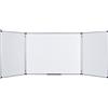 Bi-Office Lavagna Bianca Magnetica Pieghevole Trio, Lavagna Cancellabile A Secco Multi-Superficie Salva-Spazio, Dimensioni Da Aperta 240 x 90 cm, Da Chiusa 120 x 90 cm