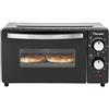 Bestron Fornetto compatto con fonte di calore superiore e inferiore, 9 litri, 800 Watt, Nero