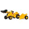 Rolly Toys 23288 - Veicolo a Pedali Kid Cat, con Ruspa e Rimorchio