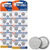 PKCELL LR1130 AG10 Batterie a bottone alcaline per musica/libri audio,orologi,giocattoli,confezione da 20,PKCELL