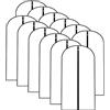 HomeClean Hanging Garment Bags 12 Pack Breathable Suit Bag Covers with Zip PEVA Clothes Cover Bags Coat Garment Bags Waterproof Dress Cover Bags for Wardrobe Storage and Travel, Clothes Covers for Coats