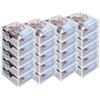 Sibosen 20 sacchetti in vinile trasparente con cerniera, 40 x 30 x 8 cm, sacchetti in plastica per armadio, per vestiti, maglioni, antitarme, lenzuola, lenzuola, coperte