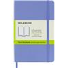 Moleskine Classic Notebook, Taccuino con Pagine Bianche, Copertina Morbida e Chiusura Elastica, Formato Pocket 9 x 14 cm, Colore Blu Ortensia, 192 Pagine