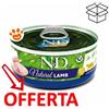 Farmina Cat N&D Natural con Agnello - Lattina da 140 Gr - CONFEZIONE RISPARMIO