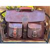 Fatto a mano Borsa a tracolla da uomo 20" in vera pelle di capra vintage messenger borsa p...