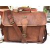 Fatto a mano 18" Extra Space Pelle Messenger Uomo Portatile Cuscino Valigetta Spalla Vintage