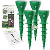 ISOTRONIC Repellente solare per talpe, arvicole e serpenti - Repellente per talpe con picchetto da giardino - Repellente per talpe con raggio d'azione effettivo di 700 m² (4 pezzi)