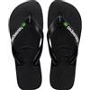 Havaianas Brasil Logo (Mini Me), Infradito Unisex - Bambini e ragazzi, Black/Black, 31/32 EU