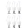 Philips Amazon Basics Lampadina piccola a candela, a LED, attacco Edison E14 (SES), 5.5 W (equivalente a 40 W), luce bianca calda, non dimmerabili, confezione da 6