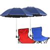 GRANDMEI Ombrello per sedia con morsetto universale, 116,8 cm, UPF 50+, parasole a clip, per sedie da patio, sedie da spiaggia, sedie a rotelle, carrelli da golf, confezione da 2, colore: blu