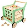 Small Foot- Carrello Move it, Legno Certificato 100% FSC, Gioco di motricità e Aiuto per i Primi Passi. Giocattoli, Multicolore, Small, 10947