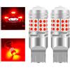 Teguangmei 7443 LED Lampadine Rosso Super Luminosi 3030 42SMD T20 7443NA W21W Freno di Retromarcia Coda Stop Fendinebbia Posteriore Luce di Posizione 12-24V (2 PCS)