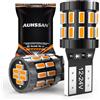 AUHSSAN Lampadine T10 W5W LED Canbus, 194 168 LED Auto Interni, Super Bright 6000K Ambra, 30-SMD 3014 Chipsets 12-24V per lo Luci Posizione LED, Luci Interne Auto Led, Luci Targa LED, Cortesia Luce (2 Pezzi)