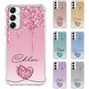 ZhuoFan Cover Personalizzata per Samsung Galaxy A55 A15 S24 S23 A54 S20 S22 A52 A35 A14 S21 Ultra FE, Custodia con Testo Custom Aesthetic Cuore Motivo Silicone Edges PC Back Antiurto Protezione Case