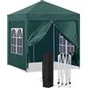 CLIPOP Gazebo pop-up da 2 x 2 m, con pannelli laterali, impermeabile, con borsa per il trasporto, resistente e istantaneo, per matrimoni, campeggio, spiaggia