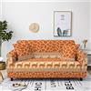 Sticker Superb. Copridivano in Poliestere Elasticizzato Stile Etnico Bohémien Africano 1/2/3/4 Posti Marrone Beige Donna Africana Modello Giraffa Leone Soggiorno Hotel Sofa Cover (Colore1,2 Posti 145-185 cm)