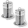 Reinmoson Infusore per tisane acciaio inox - 3,8 × 5,6 cm mini infusore tè a maglia extra fine, filtro tè infusione, colino filtro per tisane, confezione da 2, ideale per tè nero, rooibos, ecc.