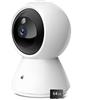 BJR Telecamera WiFi Interno 4MP, 5G/2.4GHz Videocamera Sorveglianza, Visione Notturna, Audio Bidirezionale, Tracciamento di Movimento con Sirena, Funziona con Alexa