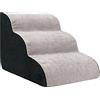 Moageme Scale per Cani e Gatti - Spugna ad Alta Densità a 3 Gradini per Divano Letto, Rampa Con Copertura in Flanella Lavabile, Scaletta Antiscivolo, 40 x 55 x 35 cm
