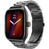 MoKo Cinturino in Metallo Compatibile con Amazfit Active/Active 2/GTS/GTS 2/2 Mini/2e/3/4/4 Mini/Bip 3/3 Pro/Bip U/U Pro/Lite/GTR Mini/42mm, 20mm Cinturino in Acciaio Inossidabile per Uomo Donna, Nero
