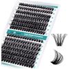 GEMERRY Ciglia Finte 80D/100D Cluster Volume Russo 10-18mm mix 0.07 mm D Curl Fai Da Te a Casa per Principianti Individuali Professional Ciglia Finte Extension(80D+100D-0.07D-10-18mm)