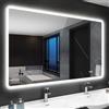 STARLEAD Specchio-Bagno-con-Luce 100x70 cm, Specchio-Bagno-LED con Antifog, 3 Colori Luce, Dimmerabile, IP44 Vetro Temperato HD Specchiera-Bagno, Funzione Memoria, Orizzontale/Verticale