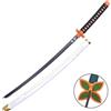 Katana di SHINOBU KOCHOU bianca dall'anime Kimetsu no Yaiba Demon Slayer CON LAMA IN BAMBOO