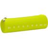 Pigna, Astuccio Tombolino di forma cilindrica in morbido Silicone, Monocromo FLUO, 20x6x6 cm., Colore Giallo, Confezionato singolarmente
