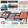 KINSPORY 139 pezzi valigetta colori bambina, pittura valigetta per bambini, Set per disegno, kit disegno acquarellabili bambini (Blu)