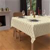 Soleil d'ocre Tovaglia Festiva Quadrata Antimacchia in Puro Cotone, Oro, 180 x 180 cm