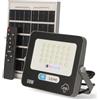 M Ledme - Proiettore solare a LED da 50W con telecomando, 750 lumen, dimmerabile, IP65, Luce fredda (6000k), batteria di grande capacità 5000 mAh. Lunghezza del cavo 2,10M
